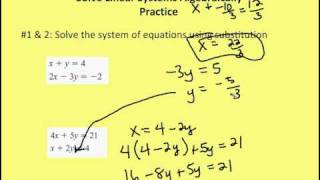 3.2 Solve Linear Systems Algebraically (Practice)