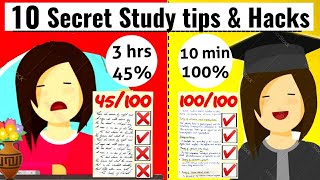 10 SECRET STUDY TIPS TO SCORE HIGHEST IN EXAMS || FASTEST WAY TO COVER ENTIRE SYLLABUS | STUDY HACKS screenshot 3