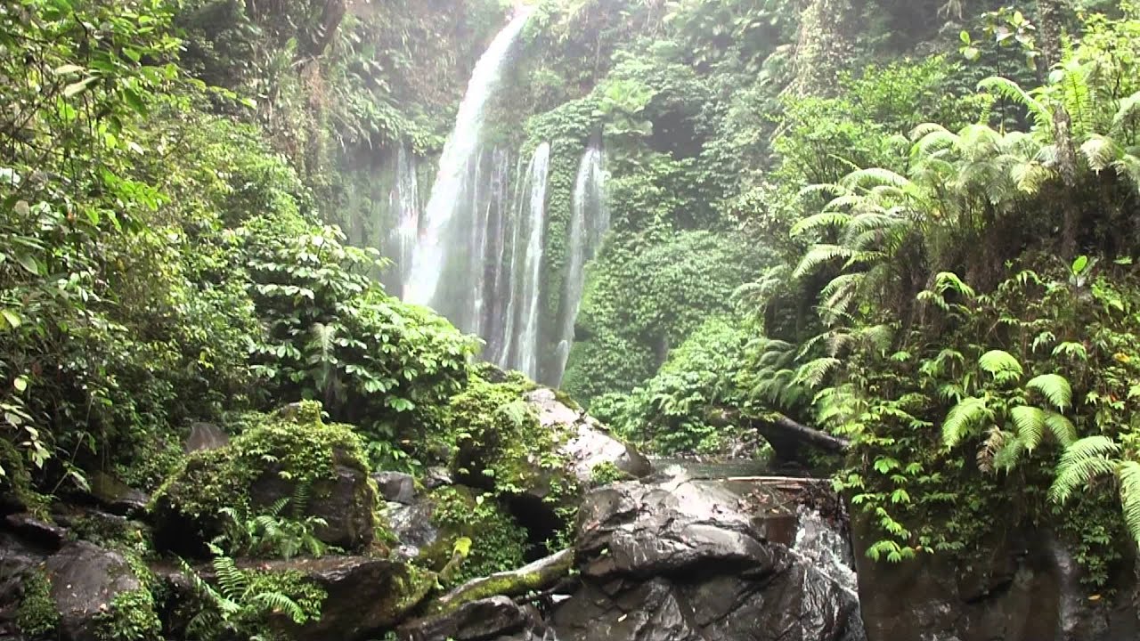 Waterfalls in Senaru Lombok  YouTube