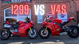 Ducati Panigale V4S  .VS.  Ducati Panigale 1299 S Soundcheck better exhaust and sound ??