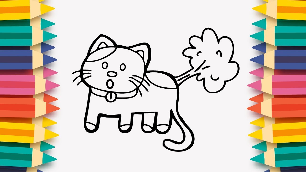 Coloring Cat Farts FREE COLORING TEMPLATES DOWNLOAD