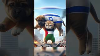 KUCING PALESTINA MENOLONG ANJING NEGARA NON MUSLIM #shorts #kucing #animation