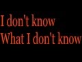 Avatar  what i dont know lyrics