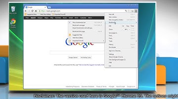 How to export Google™ Chrome bookmarks in Windows® Vista