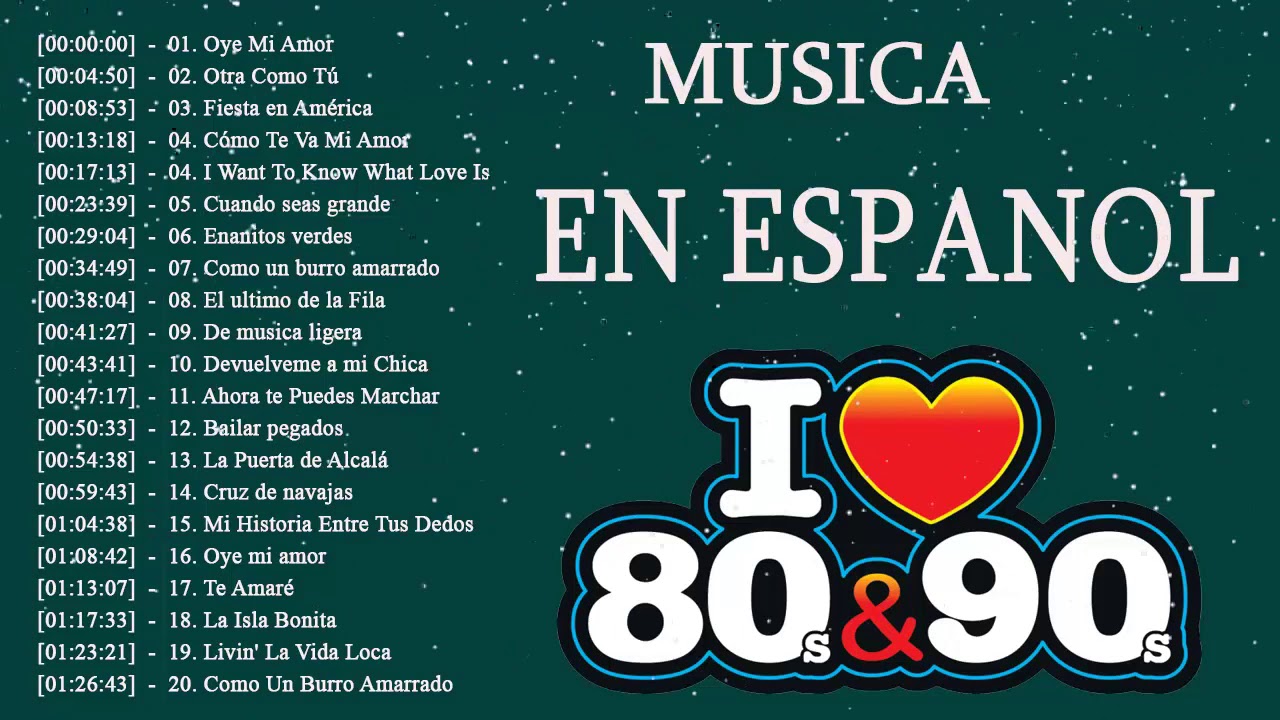 aguacero comprender tragedia La Mejor Musica de los 80 90 en español - Grandes éxitos de los ochenta 80  90🔥 Lo Mas Nuevo Mix - YouTube
