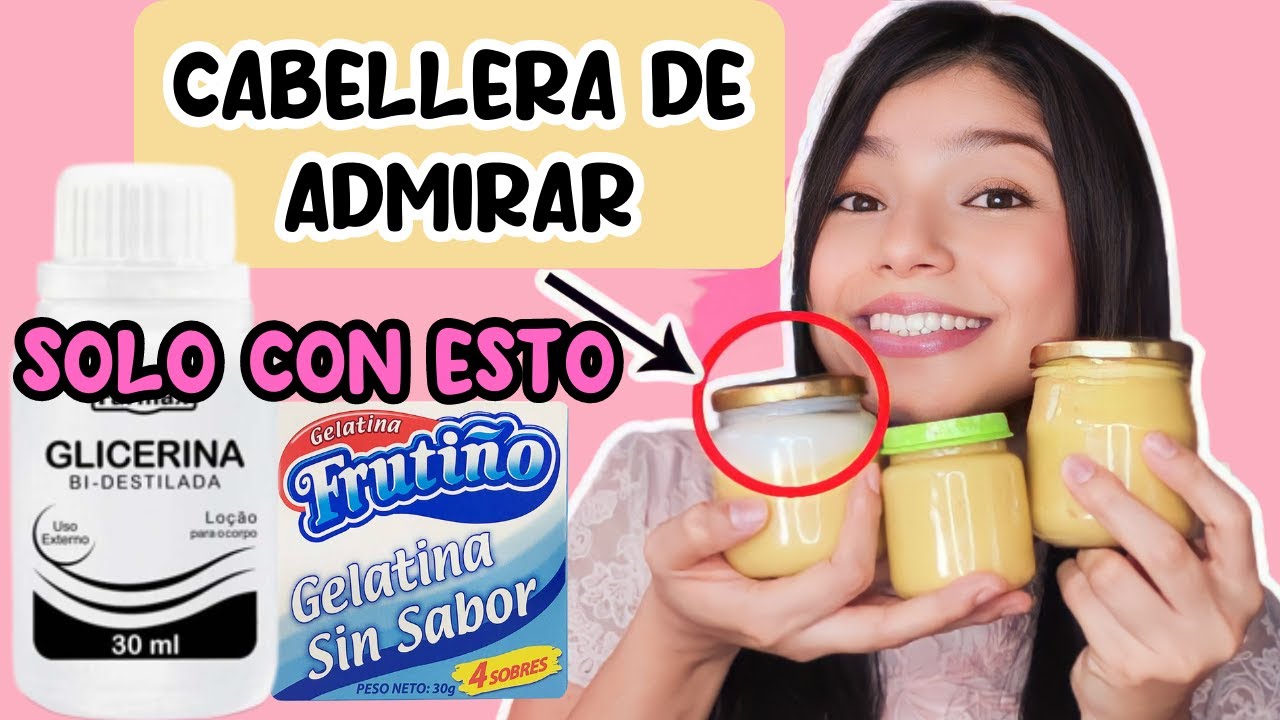 GELATINA PODEROSA CON FRUTA PARA EL CABELLO, NO CREERÁS COMO TE QUEDA