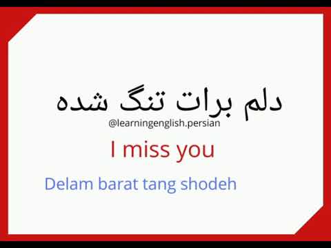 I miss you in #farsi (#persian) Persian language