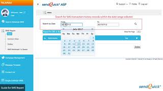 3. SendQuick ASP - SMS Report