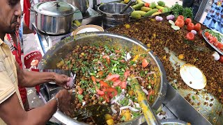 This Old Man Sells Extremely Clean Chana Masala Chaat @ Tk 10 Only! Extreme Knife Skills! | #BdFood