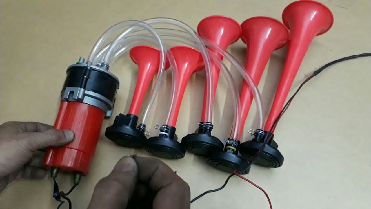 Vaorwne 125Db 12V 5 Red Dixie Car Trumpet Air Horns Dixie Musical Air Horn Dukes of Hazzard General for Car Truck Boat