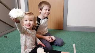 Great winter indoor activity Easiest and quickest indoor snowballs DIY plus games ideas