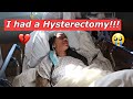 Surgery day i had a hysterectomy emotional