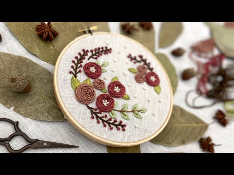 Handembroidery DIY tutorial - Autumn embroidery