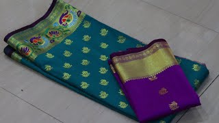 Paithani Silk Saree Blouse Back Neck Design for Festivals| Patchwork Blouse Design|
