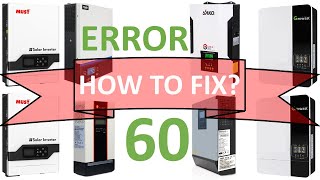 SOLAR INVERTER FIXING ERROR 60