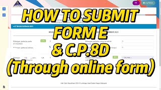 MyTax [STEP BY STEP] How to submit Form E (BORANG E) & C.P.8D through online form screenshot 2