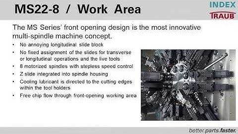 Tulip Head machining with the INDEX MS22-8