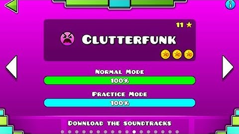 Geometry Dash Level 11-Clutterfunk 100% [all coins]