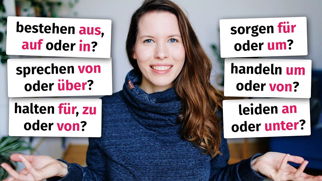Deutsch lernen | Unterschied bestehen in und bestehen aus + auf | Grammatik Verben mit Präposition