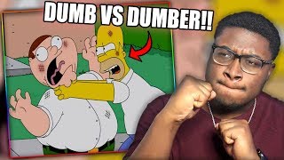 PETER VS HOMER SIMPSON! | Family Guy Try Not To Laugh!
