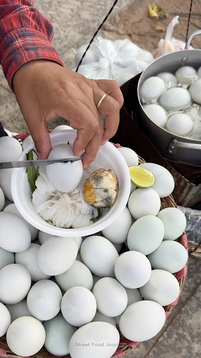 Rice Noodle With Fertilized Eggs - Cambodian Street Food