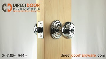 Emtek Waverly Keyed Knob with Regular Rosette in Polished Chrome