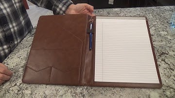 STYLIO PADFOLIO RESUME PORTFOLIO FOLDER BROWN FAUX LEATHER CUSTOMER REVIEW AND CLOSER LOOK PADFOLIOS
