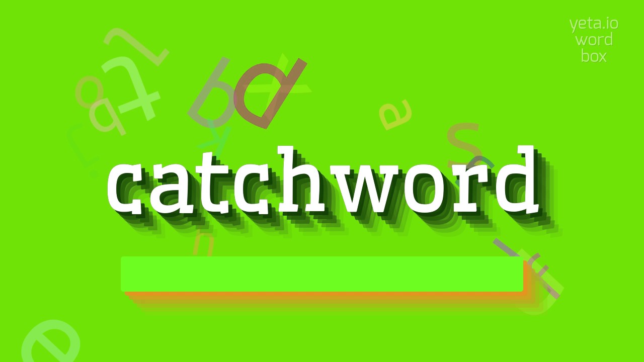 How to say "catchword"! (High Quality Voices) YouTube