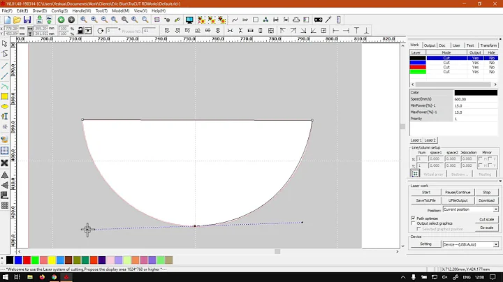 TruCUT RDWorks Traced Shape with the Curved Path Tool (Part 5) Tracing Images Mini-Series