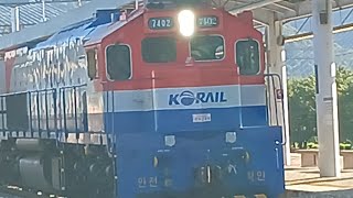 2025.07.27 코레일 한림정역 부전발 목포행 무궁화 #1951열차 디젤기관차 7402호 진입 발차