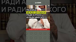 Разница между дружбой ради Аллаха и ради мирского #Shorts Ринат Абу Мухаммад