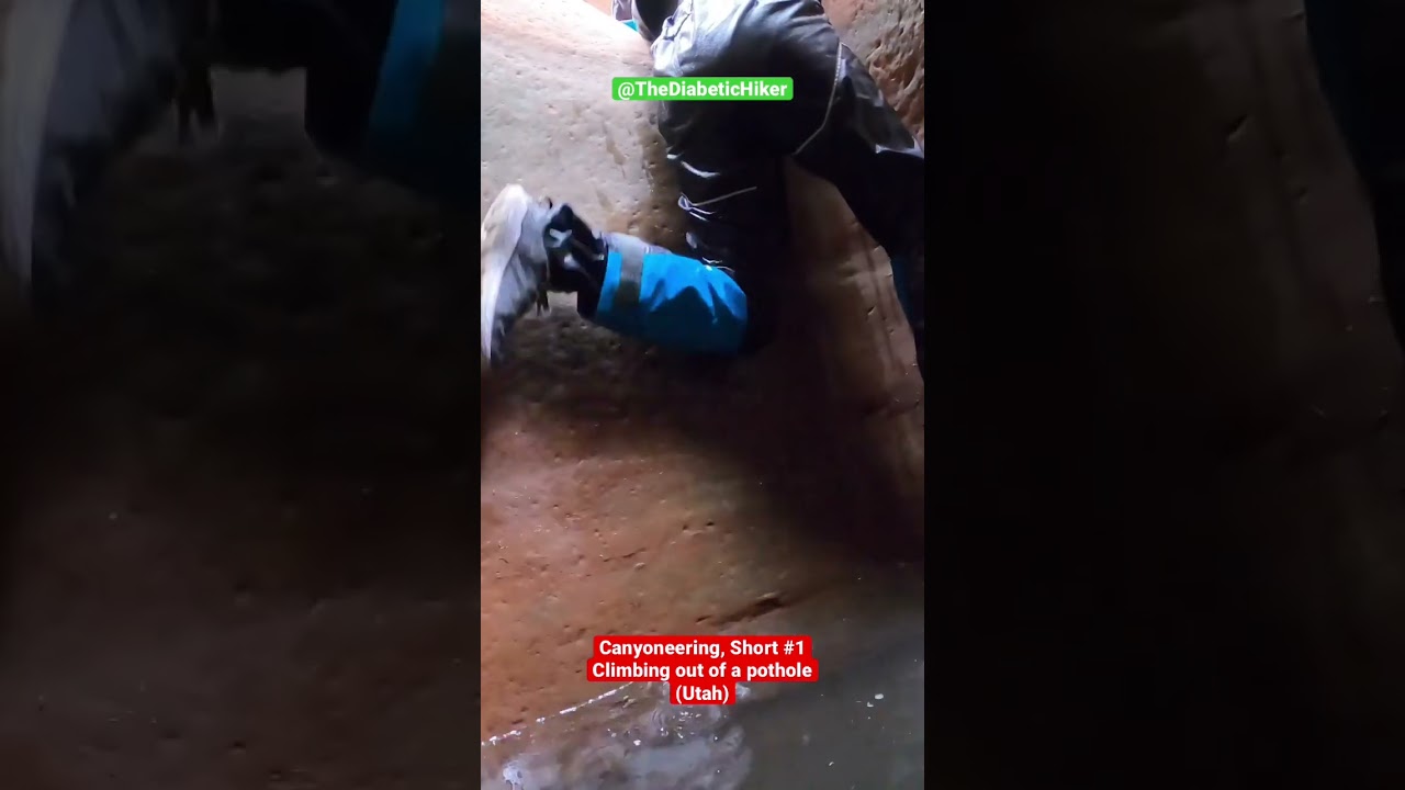 Canyoneering, Short #1, Climbing out of a pothole (Utah)