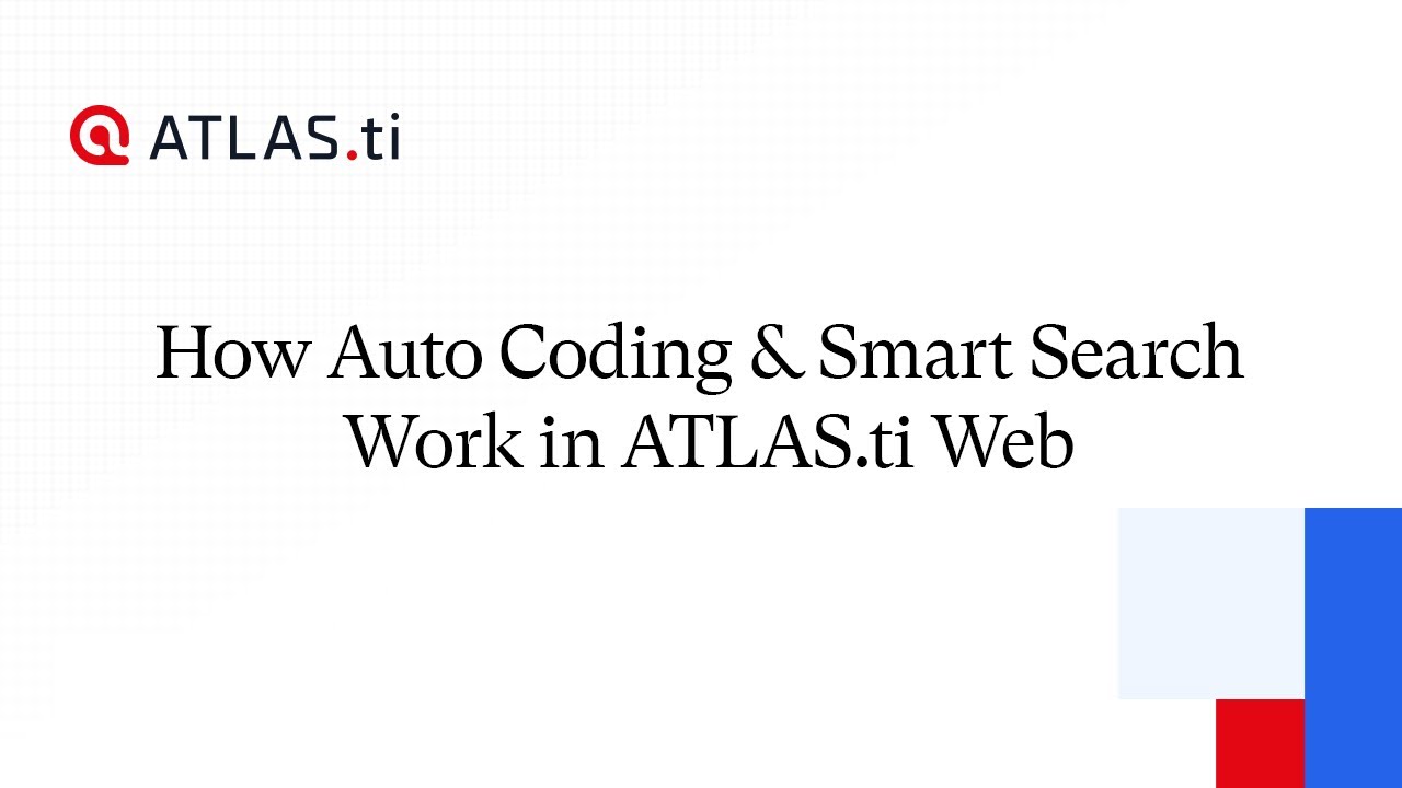 How Auto Coding & Smart Search Work in ATLAS.ti Web - YouTube