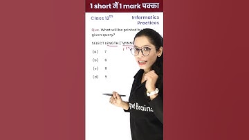Can You Solve the Given Query! (12th IP) - 1 Video 1 Mark पक्का for Board Exam! #shorts