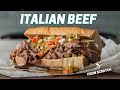 Chicago style italian beef sandwich made by man from chicago
