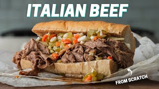 Chicago Style Italian Beef Sandwich