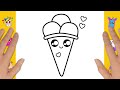 How to Draw Ice Cream | Cute Ice Cream Drawing