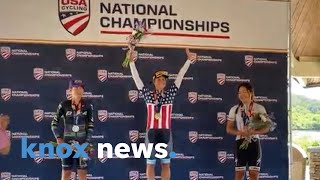 Leah Thomas wins the 2022 USA Cycling Women's Elite National Time Trials on Thursday in Oak Ridge.