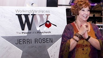 Working Wardrobes Board Chair Justin Frame recognizes CEO and Founder Jerri Rosen