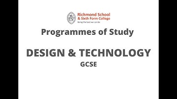 Design Technology GCSE Subject Video