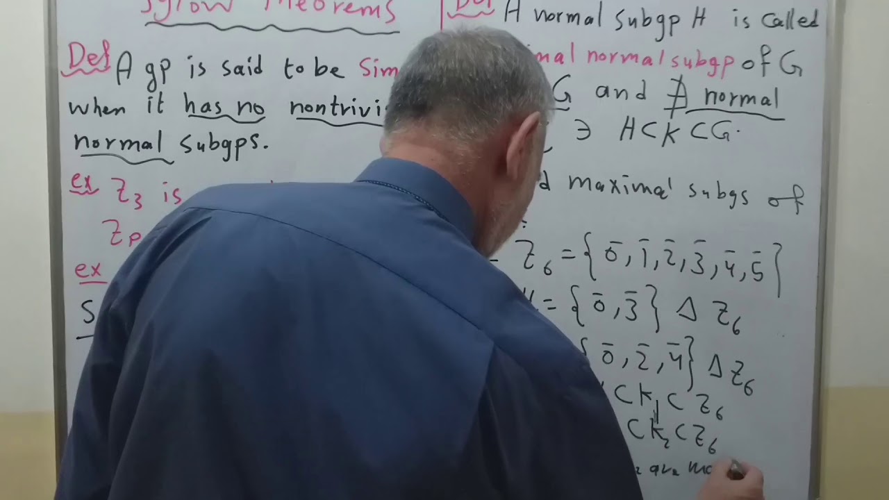 نظريات سيلو  _ Sylow Theorems  ا . م .  علي  يونس