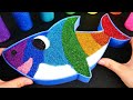 Satisfying Video DIY How to make Rainbow Baby Shark Slime Mixing All My Slime Smoothie Cutting ASMR