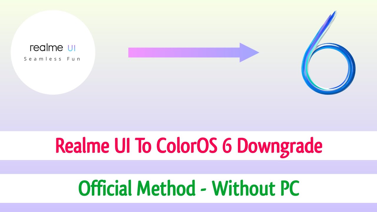 How To Downgrade Realme UI To ColorOS 6 Officially | Realme UI To ColorOS 6 Downgrade Officially 😈🔥