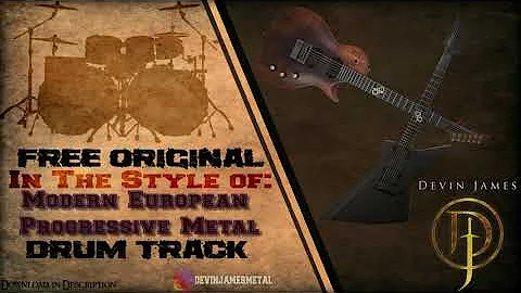 Modern European Progressive Metal Styled Free Original Drum Track - 123 BPM (FREE WAV&MIDI DOWNLOAD)