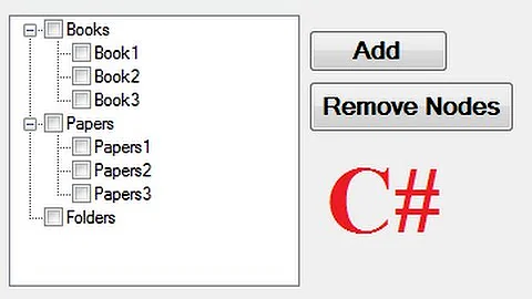 C# Tutorial 72:  How to use TreeView (Add ,Removes Clear , Delete Checked Items from a TreeView)