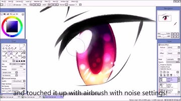 Paint tool sai Eye colouring tutorial