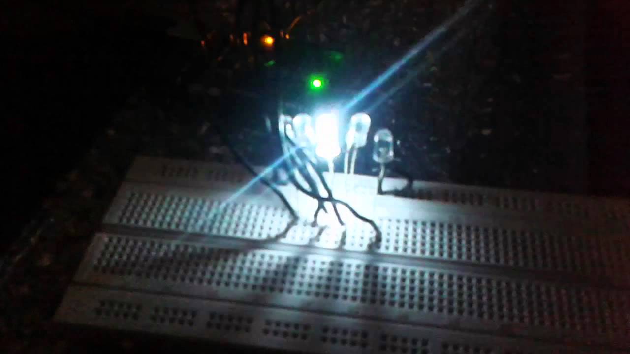 Led chaser using arduino uno - YouTube