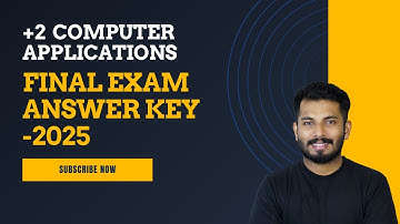 Plus Two Computer Application Final Exam Answer Key-2025