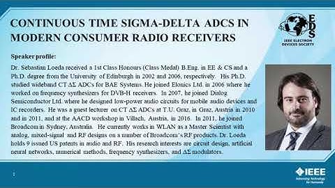 Continuous Time Sigma-Delta ADCs In Modern Consumer Radio Receivers