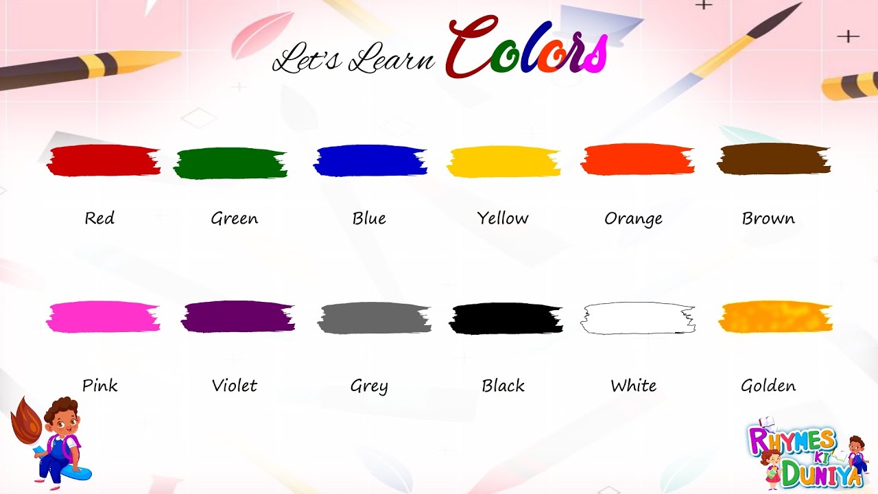 Colours Name | Name of colours | colours name in english | Colours Name English 